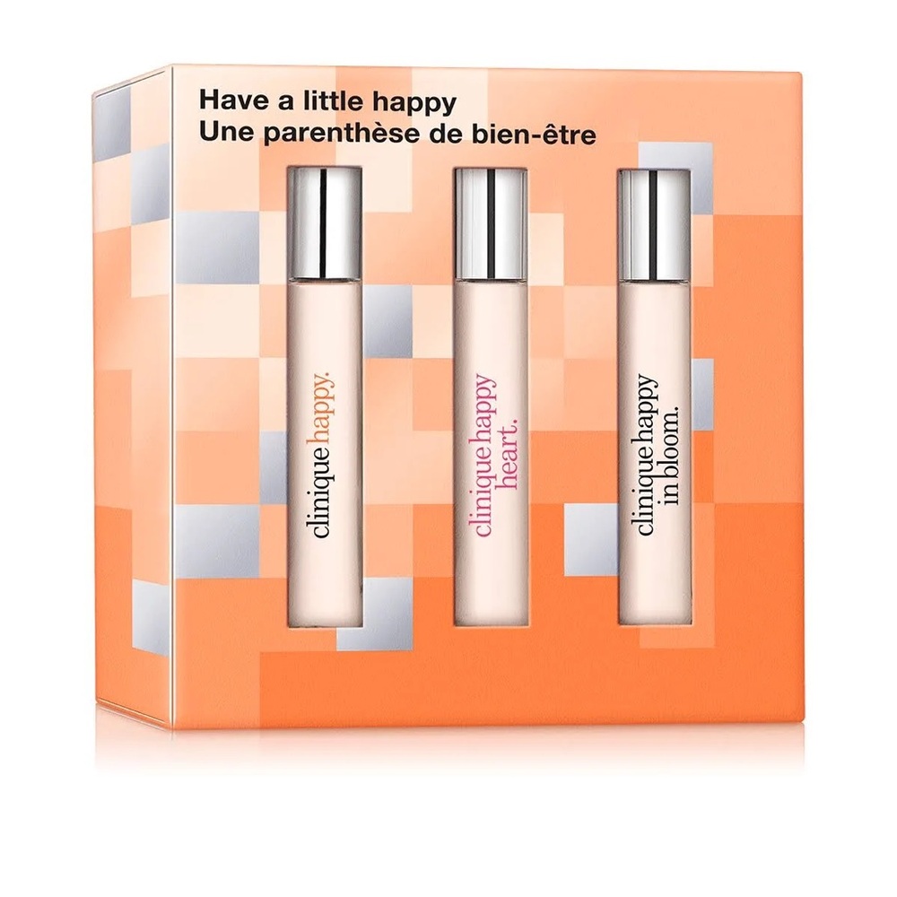 Clinique Have a Little Happy 3 pc perfume set. Brand new in box.